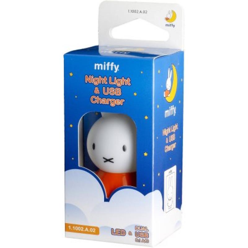 Miffy Mini Miffy Night Light with 2 USB Plugs, Orange