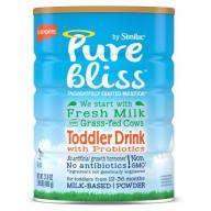 With Pure Bliss by Similac Toddler Drink Powder with Probiotics, Pure Bliss took a fresh approach and carefully crafted a product that starts with fresh milk from grass-fed cows. And they didn&#039;t stop there. The milk used to make the toddler drink is 