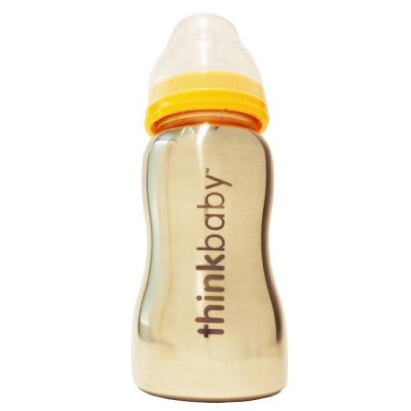 Thinkbaby BPA Free Stainless Steel Baby Bottle, 9oz