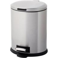 HomeZone VA40912A 5-Liter Stainless Steel Oval Step Trash Can