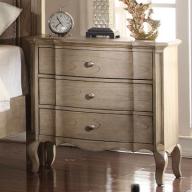 Acme Chelmsford 3-Drawer Nightstand in Antique Taupe 26053