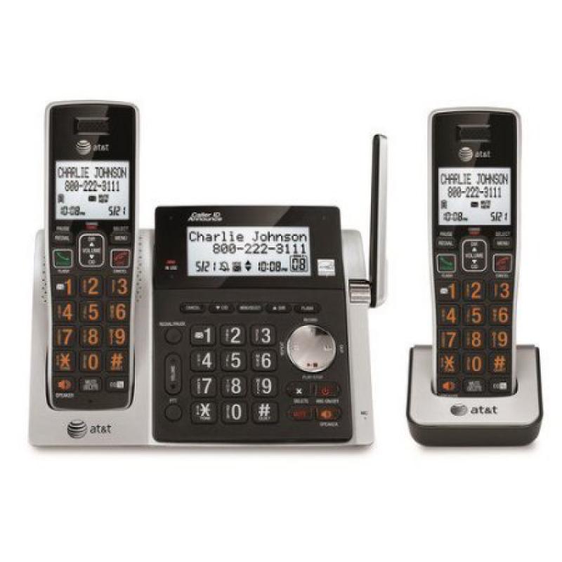AT&T 83213 2-Handset Cordless Phone System with Answering Machine and Caller ID
