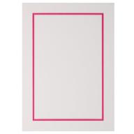 JAM Paper Foldover Card and Envelope Stationery Sets, Large, 5 1/2 x 7 3/4, Pink Border, 50/pack