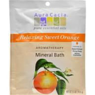 Aura Cacia Aromatherapy Mineral Bath Relaxing Sweet Orange, 2.5 OZ (Pack of 6)