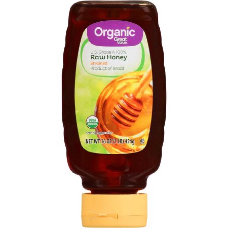 Great Value Organic Raw Honey, 16 Oz.