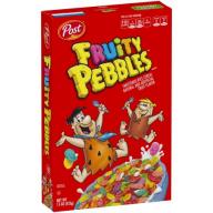 Post Fruity Pebbles Gluten Free Cereal Box, 15 ounce