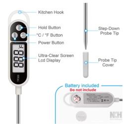 Food Thermometer TP300 Digital Kitchen Thermometer For Meat Cooking Food Probe BBQ Electronic Oven Kitchen Tools