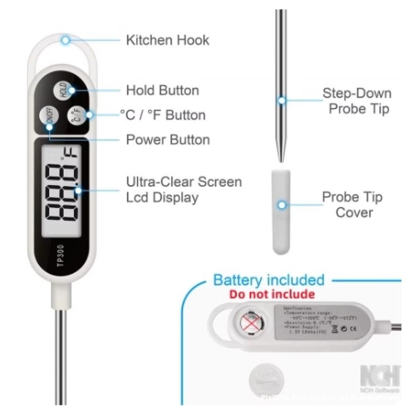 Food Thermometer TP300 Digital Kitchen Thermometer For Meat Cooking Food Probe BBQ Electronic Oven Kitchen Tools