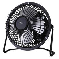 Alera 4" Mini Personal Cooling Fan, Steel, Black