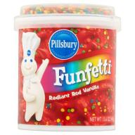 Pillsburry Funfetti Radiant Red Vanilla Frosting 15.6oz
