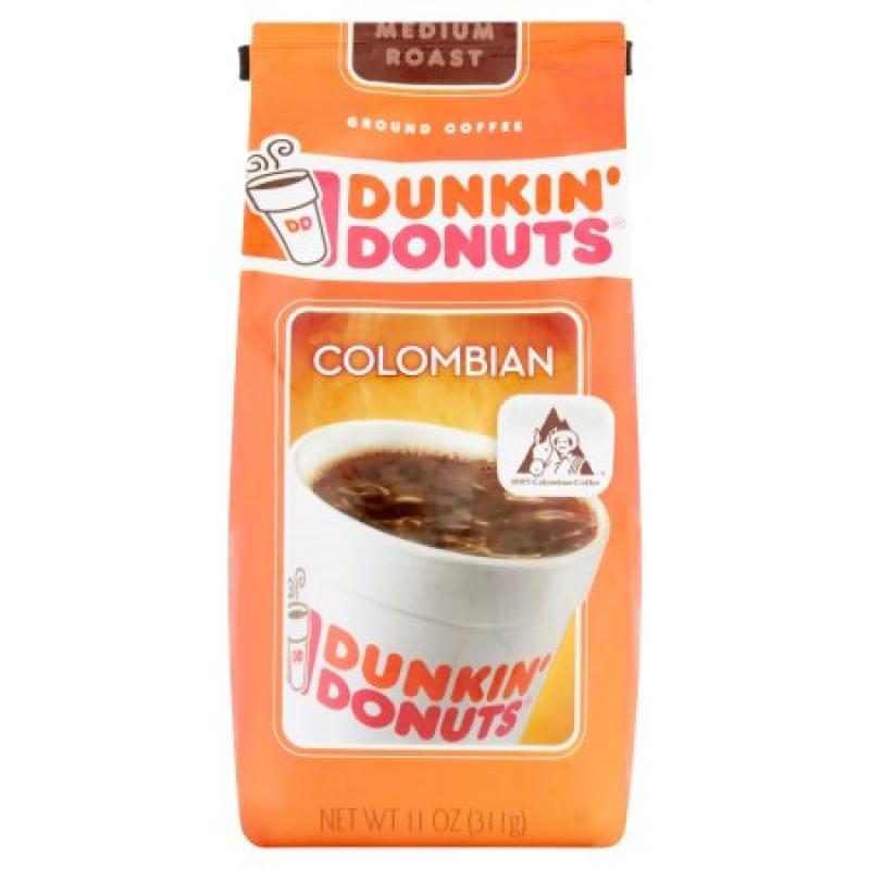 Dunkin&#039; Donuts Ground Coffee Colombian Medium Roast, 11.0 OZ