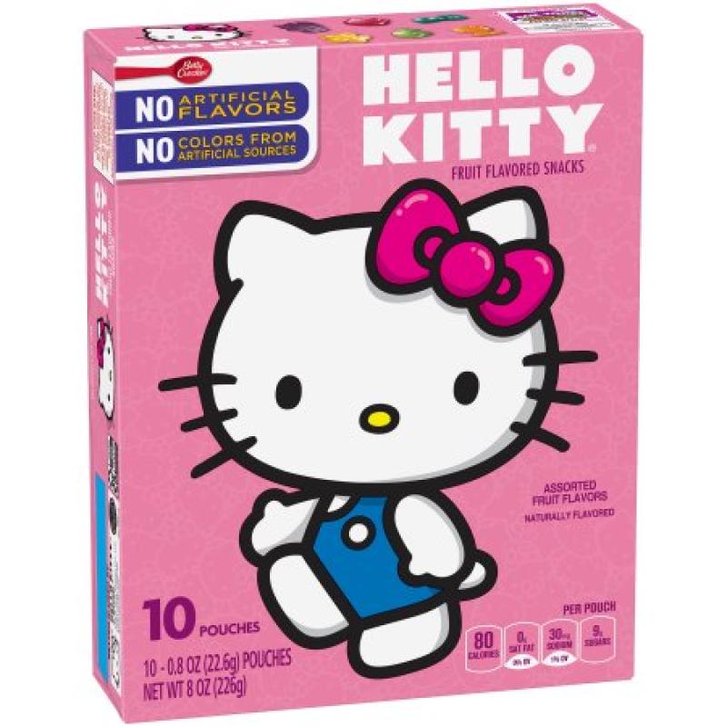 Betty Crocker Hello Kitty Fruit Flavored Snacks Assorted Flavors 10 - 0.8 oz Pouches