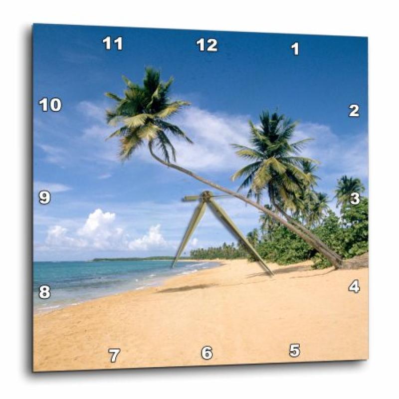 3dRose Tropical Beaches of Puerto Rico-CA27 MDE0002 - Michael DeFreitas, Wall Clock, 15 by 15-inch