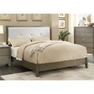Furniture of America Realm King Platform Panel Bed in Gray