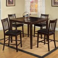 Furniture of America Lucerno 5 Piece Counter Height Dining Set