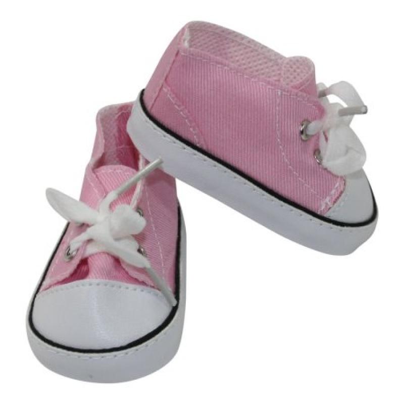 Arianna Pink Low Cut Canvas Sneaker fit most 18 inch dolls
