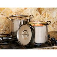 Cook Pro 8-Quart and 12-Quart Stainless Steel Stock Pots With Lids