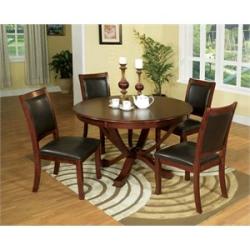Furniture of America Chek Dining Table in Brown Cherry