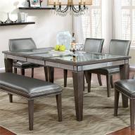 Furniture of America Deskent Dining Table in Gray