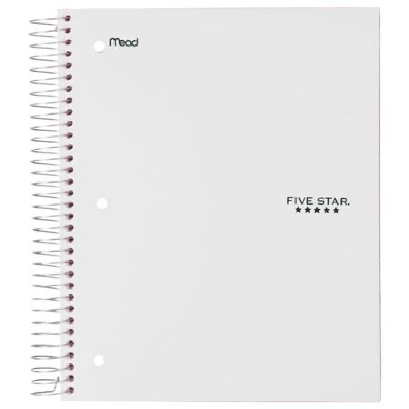 Five Star Wirebound Notebook, 5 Subject, Wide Ruled, Assorted Colors (05209)