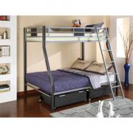 Furniture of America Annesten Twin over Full Bunk Bed