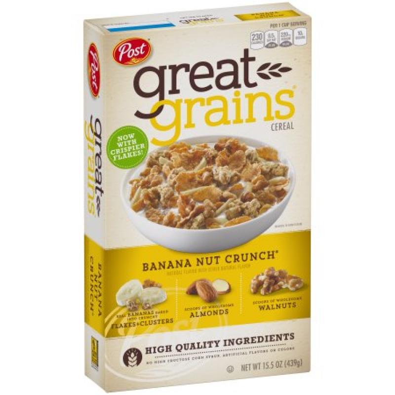 Post® Great Grains® Banana Nut Crunch Whole Grain Cereal 15.5 oz. Box