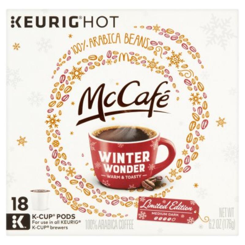McCafe Limited Edition Winter Wonder Medium-Dark Roast K-Cup Pods, 18 count, 6.2 OZ (176g)
