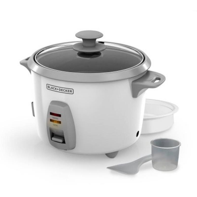 Black & Decker 16-Cup Rice Cooker, White, RC436