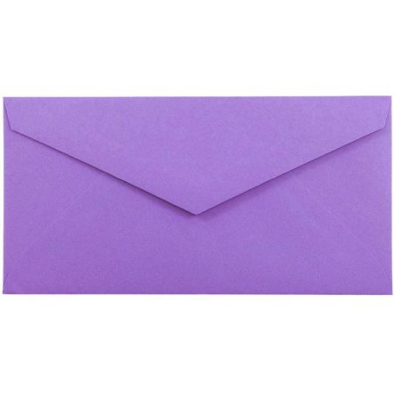 JAM Paper Monarch Invitation Envelopes, 3 7/8 x 7 1/2, Brite Hue Violet Recycled, 500/box