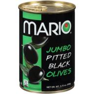 Mario Jumbo Pitted California Black Olives, 5.75 oz