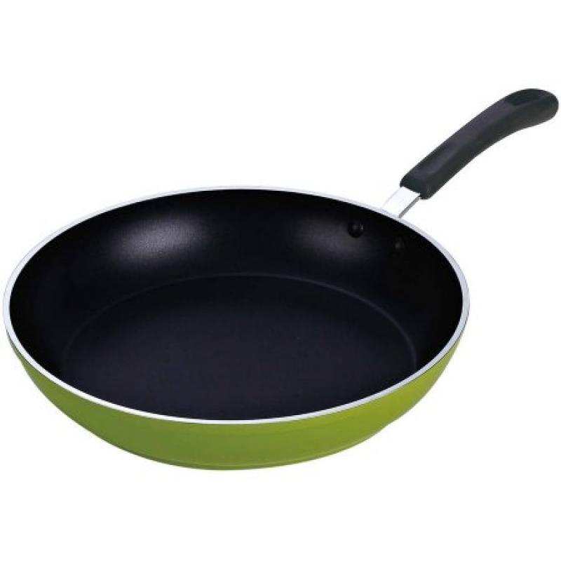 Cook N Home 12" Frying Pan/Saute Pan with Non-Stick Coating Induction Compatible, Green