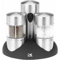 Kalorik Rechargeable Electric Stainless Steel Salt and Pepper Grinder Set