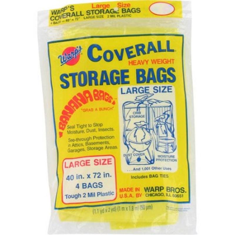 Warps CB-40 4-Count 40" x 72" Banana Bags Storage Bags