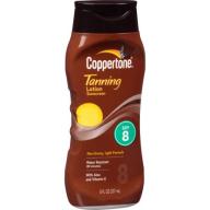 Coppertone Tanning Lotion Sunscreen, SPF 8, 8 fl oz