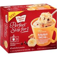 Duncan Hines Perfect Size for 1 Sunrise Banana Bread Mix, 2.47 oz, 4 count