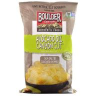 Boulder Canyon Authenticl Foods Avocado Oil Canyon Cut Kettle Cooked Potato Chips Sea Salt & Cracked Pepper 5.25 oz - Vegan