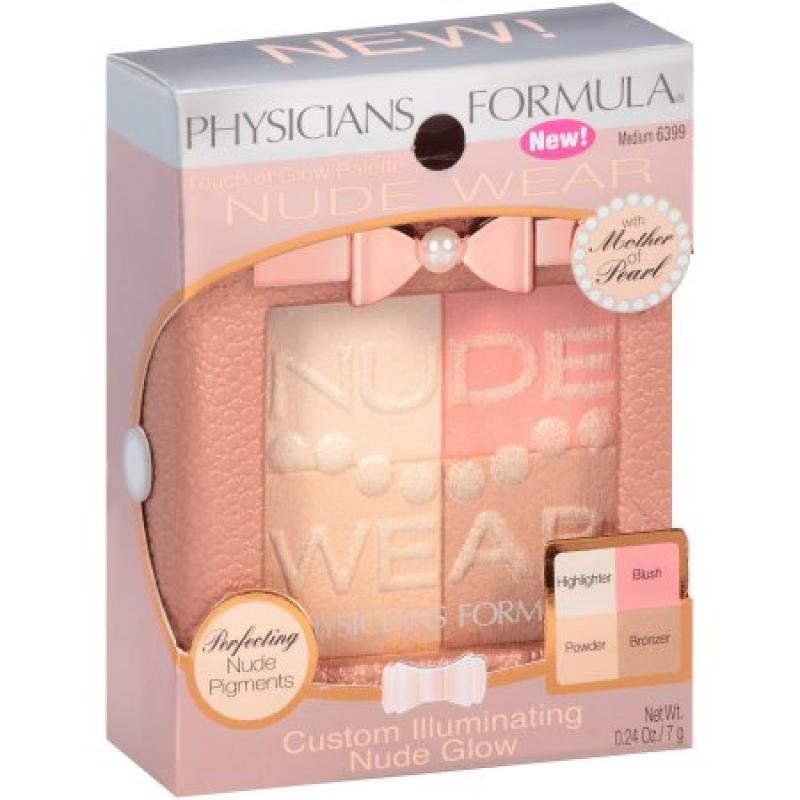 Physicians Formula Nude Wear Touch of Glow Makeup Palette, 6399 Medium, 0.24 oz