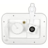 JR Products 497-AB-2P-A Polar White City/Gravity RV Water Hatch and Plastic Valve