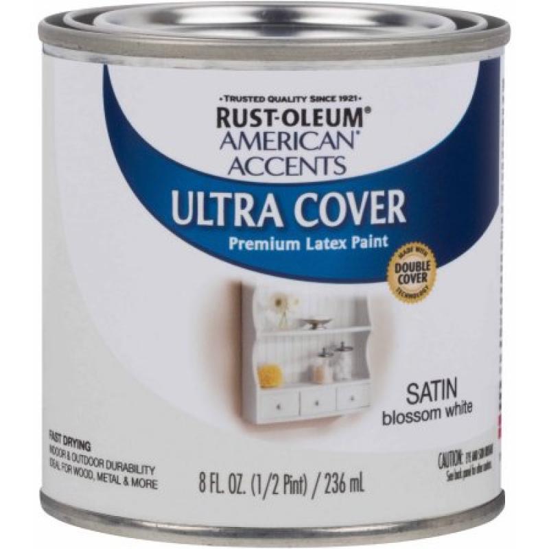 Rust-Oleum American Accents Ultra Cover Half-Pint, Satin Blossom White