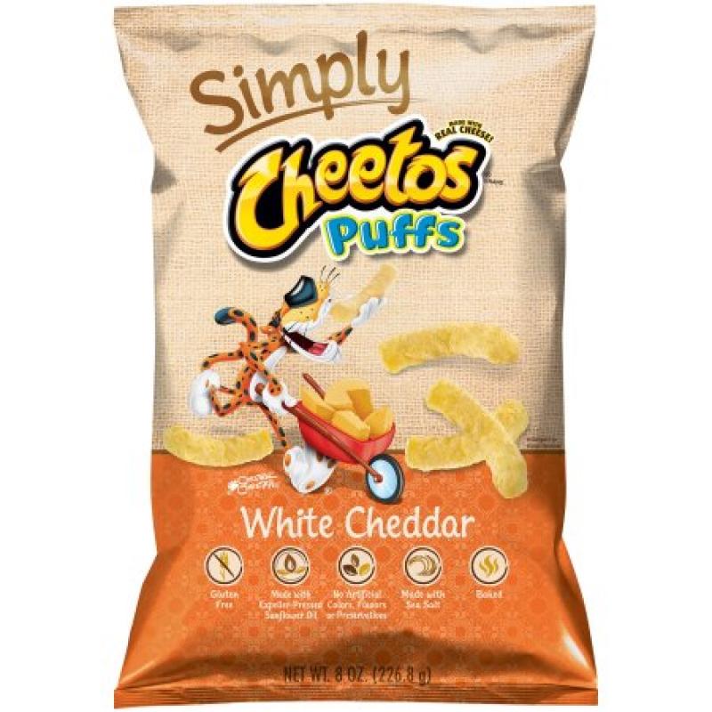 Simply Cheetos® Puffs White Cheddar Cheese Flavored Snacks 8 oz. Bag