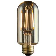 Vintage LED Filament Radio Tube Style T14 Lamp with Full Amber Glass, 2.0 Watts, 40-Watt Replacement, E26 Regular Base, Non-Dimming