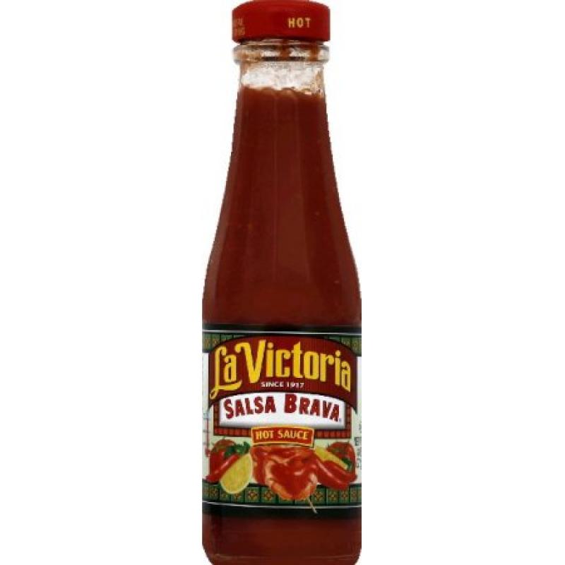 La Victoria Hot Salsa Brava Sauce 8 oz. Glass Bottle