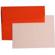 JAM Paper Recycled Personal Stationery Sets with Matching A2 Envelopes, Orange, 25-Pack