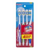 Colgate Extra Clean Toothbrush Value Pack, Medium, 4 Count