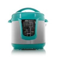 Elite Bistro 8-Quart Digital Pressure Cooker with 13 Functions, Turquoise
