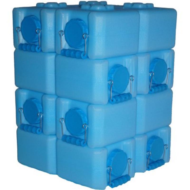 WaterBrick Storage Container, 3.5 Gal, 8-Pack