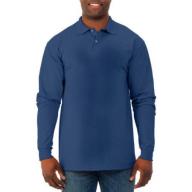 Jerzees Big Men&#039;s Spot Shield Long Sleeve Polo Sport Shirt