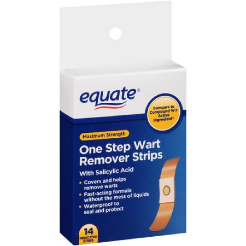 Equate Maximum Strength One Step Wart Remover Strips, 14 count