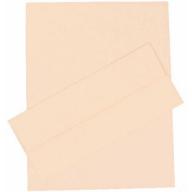 JAM Paper Strathmore Business Stationery Sets with Matching #10 Envelopes, Natural White Linen, 100-Pack