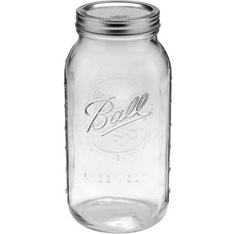 Ball 6-Count Wide Mouth 64-Ounce Jars with Lids and Bands